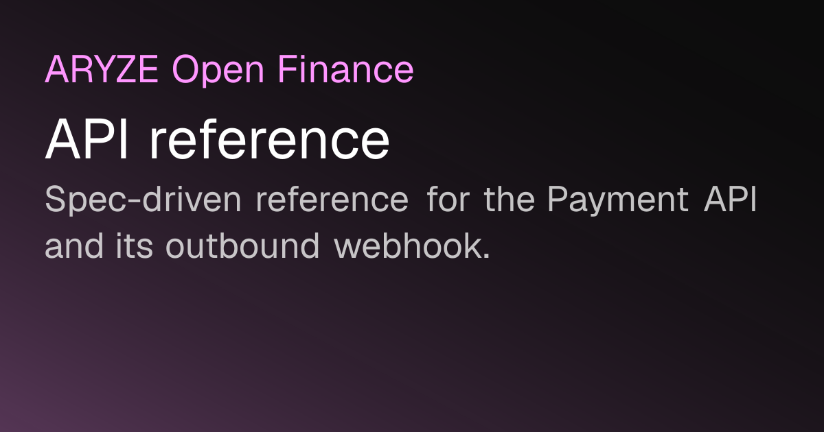 API reference